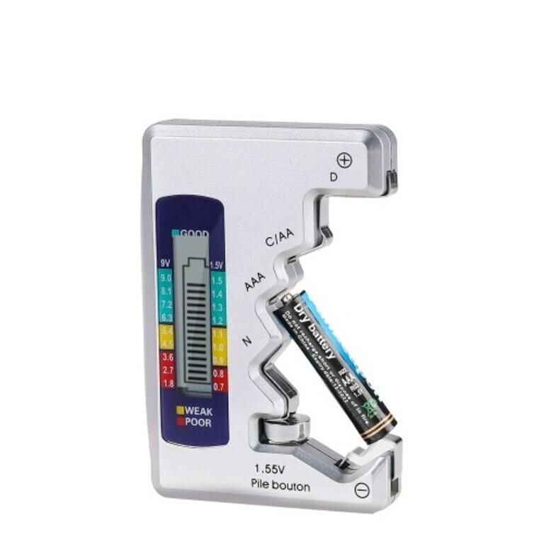 Universal Tri-color LCD Battery Tester Checker