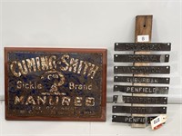 Cuming-Smith Sign & Various Name Plaques