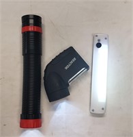 3 Piece Flash Light Lot- All Tested