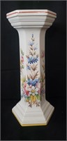 Floral-design ceramic pedestal