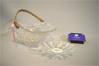 Glass Basket & Candle Holder