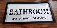 Bathroom Hours Sign