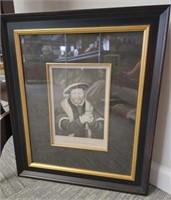 Framed Lithograph King Henry VIII