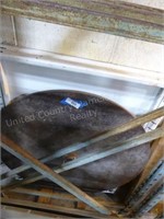 36" diam 1/2" metal plate & other
