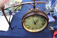 DOUBLE SIDED HANGING CLOCK - SEEMS TO BE WORKING