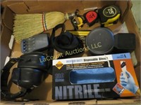 Nitrile gloves headphones tape measures more