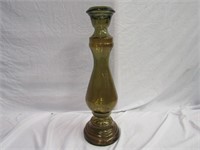 Large Approx 21 3/4" T Amber / Brown Glass Vase