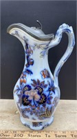 Antique Hand Painted Water Pitcher (12.5"H) *SC