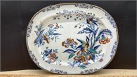 Antique Davenport Eastern Birds Platter (19" x