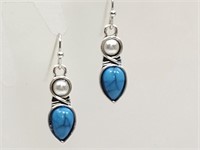 Turquoise Agate Earrings NEW