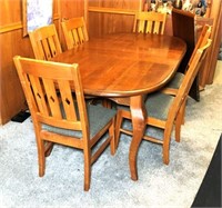 Oval Dining Table Six Chairs & Two Leaves