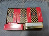 assortment of tins and matches