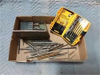 assortment of drill bits