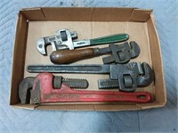 assortment of pipe wrenches