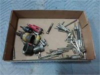 assortment of bits and hole saws