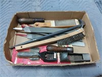 assortment of files and hand tools