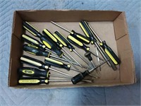 assortment of screw drivers