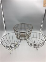 3 Wire baskets