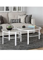 Nested Coffee Table in White,
