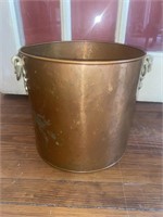 Vintage Copper Bucket w/ Brass Handles