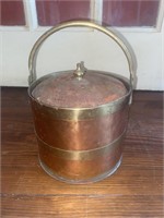 Vintage Copper Ice Bucket with Lid