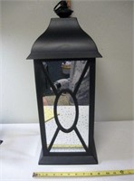 24" Black/Mercury Glass Lantern 9 x 19 x 24Battery