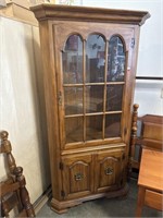 Lighted Corner Cupboard