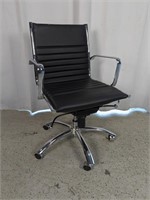 (1) Black Leather Office Chair
