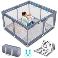 Suposeu Baby Playpen with Mat  Play Yard for Toddl