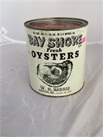 Bay Shore Fresh Oysters Chester MD Gallon Can