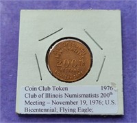Club Of Illinois Numismatics Bicentennial Token