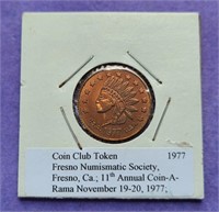 Fresno Numismatic Society Coin Club Token