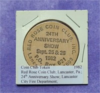 Red Rose Coin Club Medal