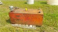 DIESEL FUEL TANK 5X2X2' WITH HAND PUMP-APPEARS TO