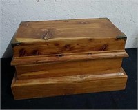 vintage 14.5 x 8 x 7.5 in wooden box