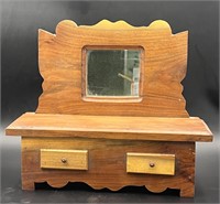 Walnut Hand crafted table top trinket jewelry box