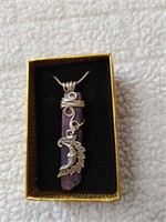 Purple Lithium Necklace