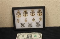 U.S. Navy Rank Badges With Riker Case