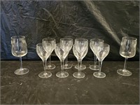 Princess House Crystal Etched Stemware