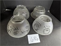 Lot of 4 Etched Shades