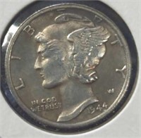 Silver 1944 d Mercury dime