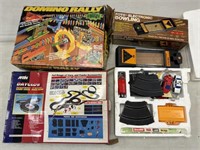 DOMINO RALLY, ELECTRIC BOWLING, DAYGLO SLOT CAR