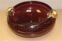Well made large art glass bowl