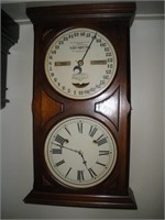Ithaca Calendar Clock, Walnut Case, 22x12x5 Deep