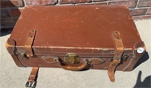Antique 20's Leather Suitcase