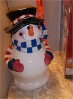 11" Tall Snowman Cookie Jar