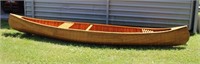 13.5' Cedar canoe, ribbed slats inside @ paddles