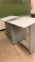 Double sided drafting table with drawers 78