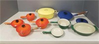 Group of enameled cast iron cookware - France