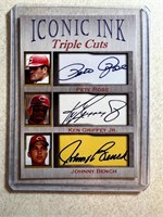 PETE ROSE KEN GRIFFEY JR. JOHNNY BENCH REDS ICON